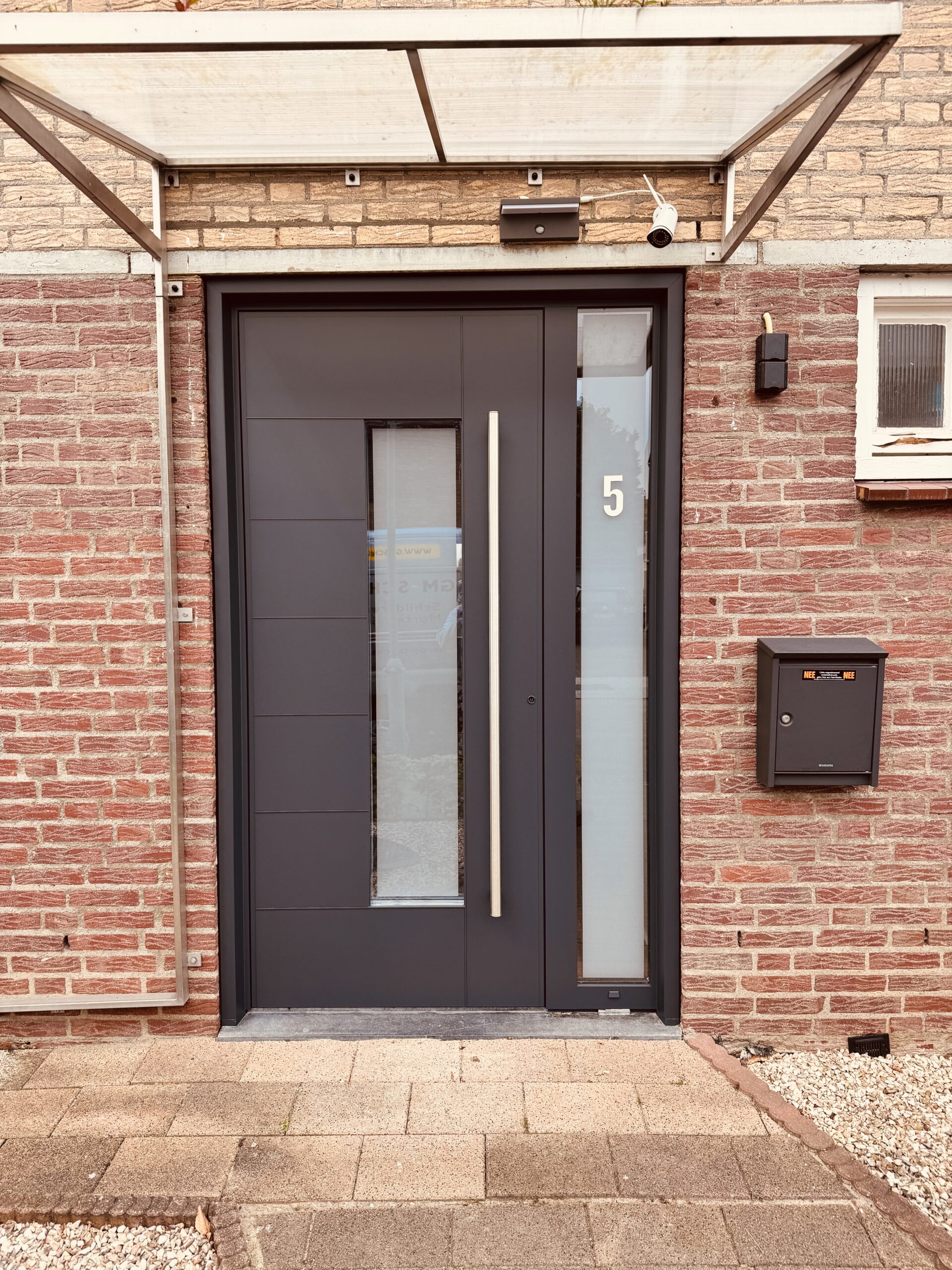 aluminium voordeur gespoten gm schilderwerken